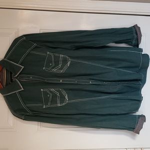 Buckle Black, XL, athletic fit, green men's shirt